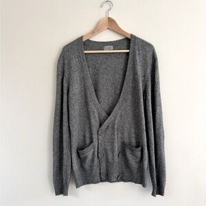 B. Son San Francisco Silk Cashmere Cardigan Gray  Elbow Patches Men’s M / Unisex